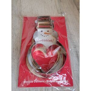 Hallmark cookie cutter Snowman heart xmas‎ kitchen accessory